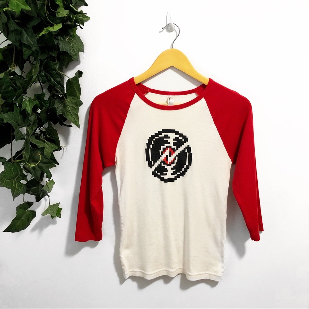 American Apparel "Broken Record" Baseball Tee